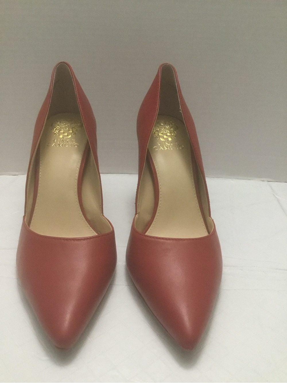 Vince Camuto Women's Pointed Toe Pumps in Terracotta